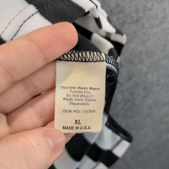 Vintage Cliff Keen Athletic IHSAA Patch Referee Shirt Men XL White Black Striped - Picture 10 of 13